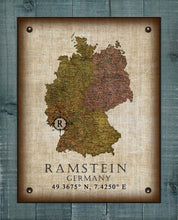 Load image into Gallery viewer, Ramstein Germany Vintage Design - Board Mounted Canvas Print
