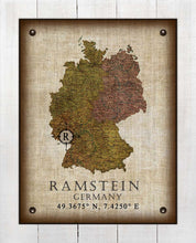 Load image into Gallery viewer, Ramstein Germany Vintage Design - Board Mounted Canvas Print
