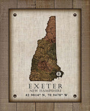 Load image into Gallery viewer, Exeter New Hampshire Vintage Design - Board Mounted Canvas Print
