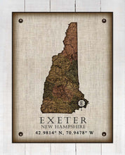 Load image into Gallery viewer, Exeter New Hampshire Vintage Design - Board Mounted Canvas Print
