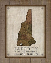 Load image into Gallery viewer, Jaffery New Hampshire Vintage Design - Board Mounted Canvas Print
