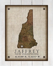 Load image into Gallery viewer, Jaffery New Hampshire Vintage Design - Board Mounted Canvas Print
