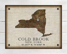 Load image into Gallery viewer, Cold Brook New York Vintage Design - Board Mounted Canvas Print
