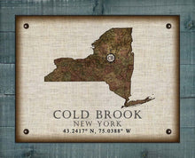 Load image into Gallery viewer, Cold Brook New York Vintage Design - Board Mounted Canvas Print
