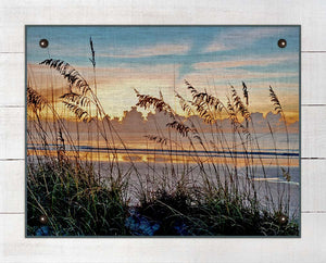 Sea Oats At Dawn - Board Mounted Canvas Print