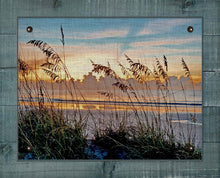 Load image into Gallery viewer, Sea Oats At Dawn - Board Mounted Canvas Print
