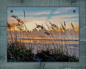 Sea Oats At Dawn - Board Mounted Canvas Print