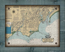 Load image into Gallery viewer, Fairfield CT Nautical Chart Board Mounted Canvas Print
