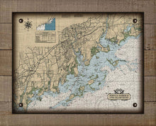 Load image into Gallery viewer, Norwalk  CT  Nautical Chart -  Board Mounted Canvas Print
