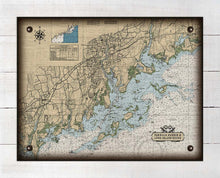 Load image into Gallery viewer, Norwalk  CT  Nautical Chart -  Board Mounted Canvas Print
