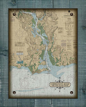 Load image into Gallery viewer, Old Saybrook, Old Lyme &amp; Essex  CT  Nautical Chart -  Board Mounted Canvas Print
