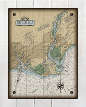 Load image into Gallery viewer, Stratford CT  Nautical Chart -  Board Mounted Canvas Print
