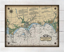 Load image into Gallery viewer, Westbrook CT  Nautical Chart -  Board Mounted Canvas Print
