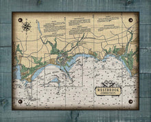 Load image into Gallery viewer, Westbrook CT  Nautical Chart -  Board Mounted Canvas Print
