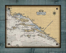 Load image into Gallery viewer, Croatia Nautical Chart Board Mounted Canvas Print
