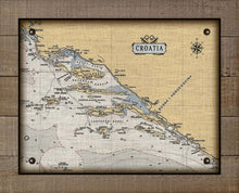 Load image into Gallery viewer, Croatia Nautical Chart Board Mounted Canvas Print
