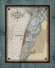 Load image into Gallery viewer, Belleair Nautical Chart Board Mounted Canvas Print
