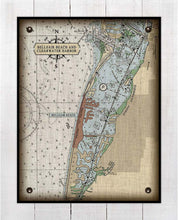 Load image into Gallery viewer, Belleair Nautical Chart Board Mounted Canvas Print
