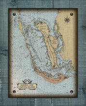 Load image into Gallery viewer, Sanibel, Captiva And Pine Island Nautical Chart Board Mounted Canvas Print
