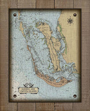 Load image into Gallery viewer, Sanibel, Captiva And Pine Island Nautical Chart Board Mounted Canvas Print
