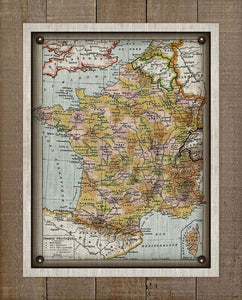 Vintage Finland Map Board Mounted Canvas Print