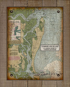 Cumberland Island Nautical Chart - Board Mounted Canvas Print