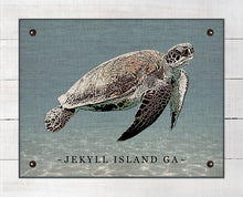 Load image into Gallery viewer, Jekyll Island Sea Turtle - Board Mounted Canvas Print
