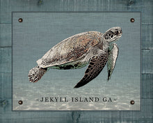 Load image into Gallery viewer, Jekyll Island Sea Turtle - Board Mounted Canvas Print
