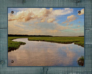 Marsh And Sky 1 - Board Mounted Canvas Print