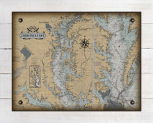 Load image into Gallery viewer, Chesapeake Bay Nautical Chart Board Mounted Canvas Print
