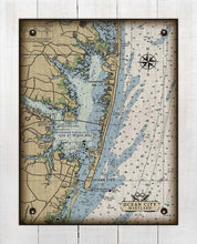 Load image into Gallery viewer, Maryland Ocean City Inlet And Bay Nautical Chart - Board Mounted Canvas Print
