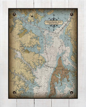 Load image into Gallery viewer, Maryland Upper Chesapeake Bay Nautical Chart Board Mounted Canvas Print
