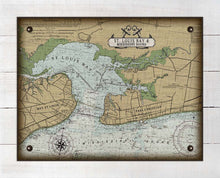 Load image into Gallery viewer, Bay St Louis Mississippi Nautical Chart Board Mounted Canvas Print
