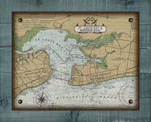 Load image into Gallery viewer, Bay St Louis Mississippi Nautical Chart Board Mounted Canvas Print
