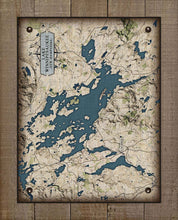 Load image into Gallery viewer, Lake Winnipesaukee New Hampshire Map - Board Mounted Canvas Print
