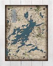 Load image into Gallery viewer, Lake Winnipesaukee New Hampshire Map - Board Mounted Canvas Print
