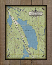 Load image into Gallery viewer, Lake Tarleton New Hampshire Map - Board Mounted Canvas Print
