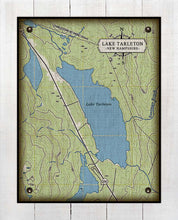 Load image into Gallery viewer, Lake Tarleton New Hampshire Map - Board Mounted Canvas Print
