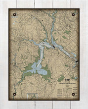 Load image into Gallery viewer, Dover to Portsmouth New Hampshire Nautical Chart - Board Mounted Canvas Print
