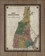 Load image into Gallery viewer, 1800s New Hampshire Map - Board Mounted Canvas Print
