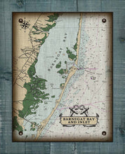 Load image into Gallery viewer, Barnegat Bay Nautical Chart - Board Mounted Canvas Print
