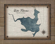 Load image into Gallery viewer, Lake Tahoma North Carolina Map Design - Board Mounted Canvas Print
