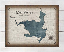 Load image into Gallery viewer, Lake Tahoma North Carolina Map Design - Board Mounted Canvas Print
