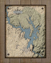 Load image into Gallery viewer, Badin Lake North Carolina Map Design - Board Mounted Canvas Print
