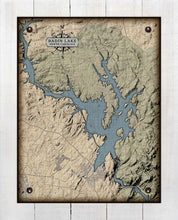 Load image into Gallery viewer, Badin Lake North Carolina Map Design - Board Mounted Canvas Print
