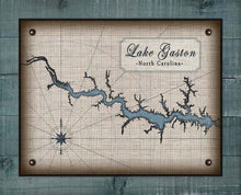 Load image into Gallery viewer, Lake Gaston North Carolina Map Design (2) - Board Mounted Canvas Print
