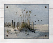 Load image into Gallery viewer, Sea Oats And Fence - Board Mounted Canvas Print
