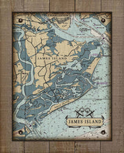 Load image into Gallery viewer, James Island South Carolina Nautical Chart - Board Mounted Canvas Print
