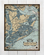 Load image into Gallery viewer, James Island South Carolina Nautical Chart - Board Mounted Canvas Print
