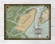 Load image into Gallery viewer, Daufuski Island South Carolina Nautical Chart - Board Mounted Canvas Print
